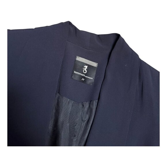 SUMMUM Woman Luxury Designer Long Blazer Trench Blouse Duster Womens Size Small - Picture 3 of 7